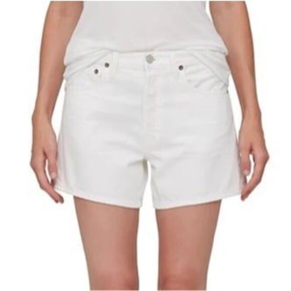 Agoldie Women's Jean Shorts Plus Size 32 (14) Parker Long Denim Short Dough NEW - Picture 1 of 11